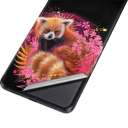 Red Panda with Flowers by Sheena Pike Galaxy S21 Ultra 5G Skin